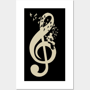 Treble Clef - Music Banjo - Vintage Posters and Art